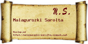 Malagurszki Sarolta névjegykártya